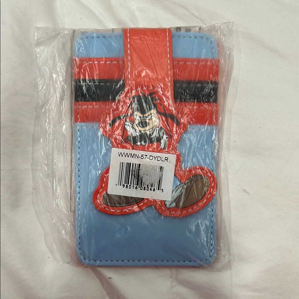 Goofy’s son Max Buckle-down Blue and Red Wallet/Card Holder. NWT in package.